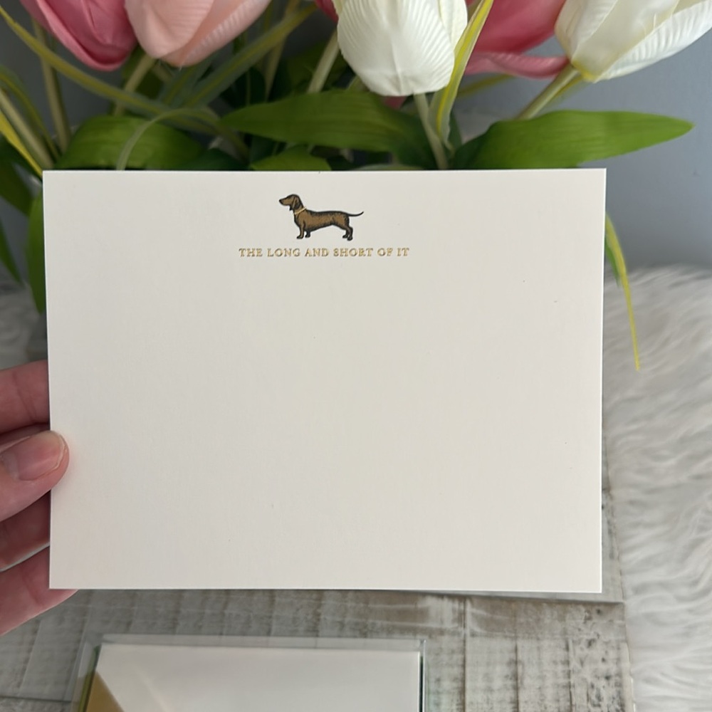 Nwt Kate spade long and short of it dog notecard envelope correspondence set - Picture 5 of 6